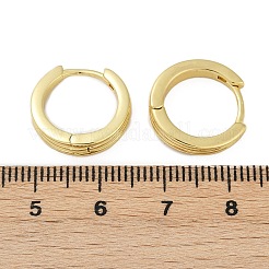 真鍮製フープピアス  カドミウムフリー＆鉛フリー  18KGP本金メッキ  15.5x16x4mm&nbsp;EJEW-L299-02G