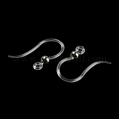 樹脂製ピアスフック  耳ワイヤー  ボール付きフラットフレンチフック  透明  15x12mm  ピン：0.8mm&nbsp;FIND-H046-03