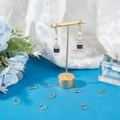 304ステンレススチールフレンチフックピアス金具40個  40個ラックメッキ真鍮丸カン付き  24KGP本金メッキ  16.5x10x2mm  ピン：1mm&nbsp;FIND-BBC0003-18