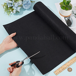 長方形のフェルト生地ロール  DIY工芸品  ブラック  400x1mm  3 m /ロール&nbsp;DIY-CY0003-96C