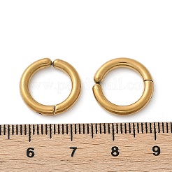 201ステンレススチールカフイヤリング  イオンプレーティング（ip）  ゴールドカラー  15x2.5mm&nbsp;EJEW-C131-01B-G