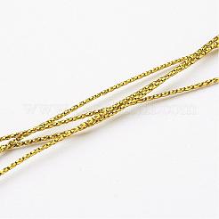 編組非弾性ビーズ糸  メタリック糸  刺しゅう糸  ゴールデンロッド  0.6mm  約10.93ヤード（10m）/ロール&nbsp;EW-N001-05