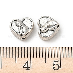 合金ビーズ  女神との心  アンティークシルバー  8x9x4.5mm  穴：1.2mm  約1234個/1000g&nbsp;FIND-E051-09AS