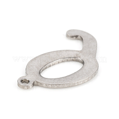 変色しない201ステンレススチールペンダント  レーザー切断  文字L  ステンレス鋼色  文字.q：18x14x1.2mm  穴：1mm&nbsp;STAS-L244-04Q-P