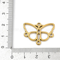 304ステンレススチールコネクタチャーム  イオンプレーティング（ip）  蝶  ゴールドカラー  19.5x26.5x2mm  穴：1.8mm&nbsp;STAS-Q350-02G