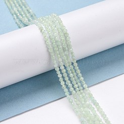 天然グリーンベリルビーズ連売り  多面カット  ラウンド  2~2.5mm  穴：0.6mm  約187個/連  15.28''（38.8~39.5センチメートル）&nbsp;G-D463-03