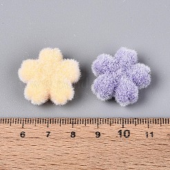 不透明アクリルフラワービーズ  ミックスカラー  23x24x10mm  穴：3mm&nbsp;OACR-T030-06M
