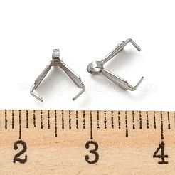 変色しない 316 サージカルステンレススチールペンダントピンチベイル  アイスピックピンチベイル  ステンレス鋼色  8x3mm  穴：1.5mm  ピン：1mm&nbsp;STAS-Q310-04P
