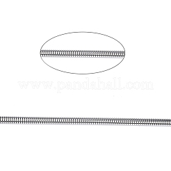 変色しにくい304ステンレススチール製ラウンドスネークチェーン  スプールで  ハンダ付け  ステンレス鋼色  4.2mm  約50ヤード/ロール&nbsp;CHS-L023-01D-P