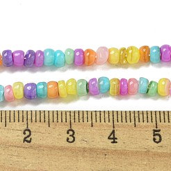 染め天然淡水シェルビーズ連売り  ロンデル  ミックスカラー  1~4.5x4~4.5x2~4.5mm  穴：0.5mm  約159個/連  15.12''（38.4センチメートル）&nbsp;BSHE-G039-07G