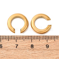 C字型304ステンレススチールカフイヤリング  女性用ノンピアスイヤリング  18KGP本金メッキ  13.5x3mm&nbsp;EJEW-A131-04C-G