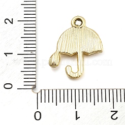 合金ラインストーンペンダント  UVメッキ  傘  ゴールドカラー  18.5x15.5x2.5mm  穴：1.4mm&nbsp;FIND-U026-10G