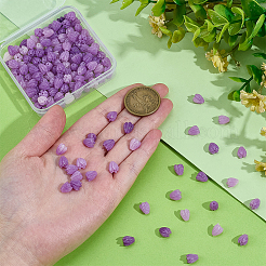 不透明樹脂ビーズ150個。  花  青紫色  8x6.5mm  穴：1.5mm&nbsp;RESI-PH0002-76A