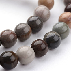 天然のオーシャンジャスパービーズ連売り  ラウンド  10mm  穴：1mm  約38個/連  15インチ&nbsp;G-K152-06-10mm