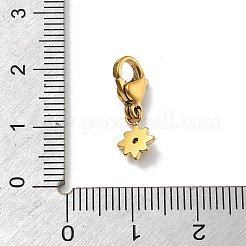 304ステンレススチールラインストーンペンダント装飾  カニカン付き  イオンプレーティング（ip）  14KGP本金メッキ  スター  ミックスカラー  16mm&nbsp;STAS-L283-28G