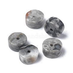 天然マップ石/ピカソ石/ピカソジャスパービーズ連売り  ヒシビーズ  フラットラウンド/ディスク  6x3mm  穴：1mm  約119~131個/連  14.76~15.74インチ（37.5~40cm）&nbsp;G-Z006-C06