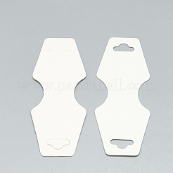 厚紙のネックレス＆ブレスレットディスプレイカード  ホワイト  9.5x3.7cm&nbsp;CDIS-R034-46