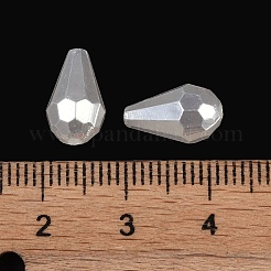 ABSプラスチック模造貝パールビーズ  ティアドロップ  多面カット  貝殻色  12x7x7mm  穴：1.5mm  2083個/ 500g&nbsp;KY-S171-15