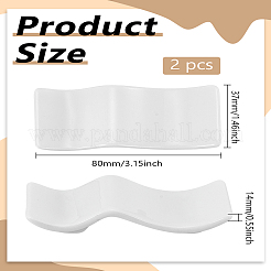 磁器の箸置き  箸置き  波  37x80x14mm&nbsp;AJEW-WH0248-795B