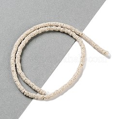 合成溶岩石染色ビーズ連売り  ディスク  ヒシビーズ  フローラルホワイト  4x2~2.5mm  穴：0.7mm  約152個/連  15.12''（38.4センチメートル）&nbsp;G-H311-10-08