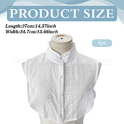取り外し可能なポリエステル製レディースシャツ 付け襟  ネックライントリム  DIYアクセサリー  ホワイト  370x347x4mm&nbsp;AJEW-WH0314-869