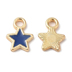 環境に優しい合金エナメルペンダント  星のチャーム  ミックスカラー  9x7x1mm  穴：1.5mm&nbsp;PALLOY-M212-04G