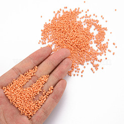 ガラスシリンダービーズ  シードビーズ  焼き付け塗料  丸い穴  ライトサーモン  1.5~2x1~2mm  穴：0.8mm  約45000個/袋  約1ポンド/バッグ&nbsp;SEED-S047-A-029