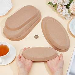 6個 6スタイル 楕円形 MDF 木製陶芸ツール  粘土用の陶板成形型  手づくり用のセラミックモールド  ミックスカラー  200~304x95~145x15mm  1個/スタイル&nbsp;DIY-OC0014-67