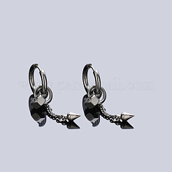 男性用304ステンレスフープピアス  コーン  ステンレス鋼色  50mm&nbsp;WG41879-01