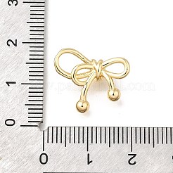 真鍮チャーム  ちょう結びのチャーム  14KGP本金メッキ  14x17.5x5mm  穴：2x3mm&nbsp;KK-U061-11G