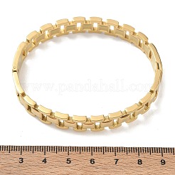 304ステンレススチール製ヒンジ付きカフバングル  正方形  18KGP本金メッキ  内径：1.97インチ（5cm）x2.36インチ（6cm）&nbsp;SA-CBAB92B-04G