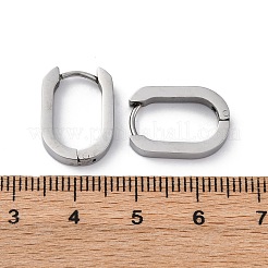 変色しにくい304ステンレススチール製フープピアス  オーバル  ステンレス鋼色  17x12.5x3mm  ピン：1mm&nbsp;STAS-H156-11A-P