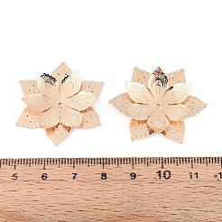 真鍮製ビーズキャップ  花  ライトゴールド  34.5x30x4~5mm  穴：0.9~1mm&nbsp;KK-N278-09KCG