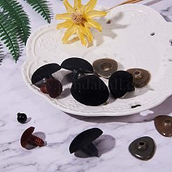 DIYスクラップブッキングクラフト用フロッキープラスチックカボション  おもちゃのアクセサリー  鼻  ミックスカラー  14x18x17mm  80個/セット&nbsp;DIY-PH0074-77
