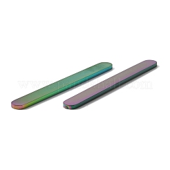 レインボーカラー 304 ステンレススチール フラットリングブランク  スタンピングブランク 指輪の発見  52x5x1.5mm&nbsp;FIND-WH0044-93M