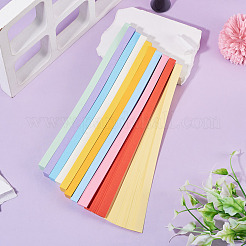 ラッキースターの折り紙  折りたたみストリップ  DIYクラフト用  ミックスカラー  240x9.6x0.08mm  1350枚/袋&nbsp;DIY-TADJ0001-08