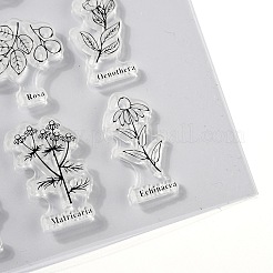 シリコーン切手  DIYスクラップブッキング用  装飾的なフォトアルバム  カード作り  スタンプシート  植物模様  113x146x3mm&nbsp;X-DIY-K021-A01