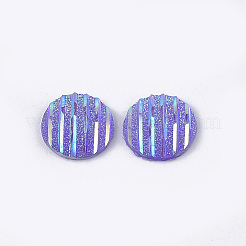 樹脂カボション  フラットラウンド  ミディアムスレートブルー  12x3~3.5mm&nbsp;CRES-T012-05I