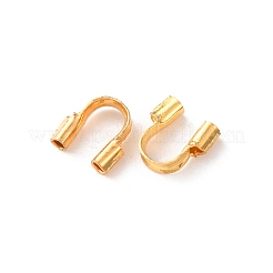 真鍮製U字カンU字金具  ラックめっき  長持ちメッキ  カドミウムフリー＆鉛フリー  24KGP本金メッキ  4.5x4x1.5mm  穴：0.7mm&nbsp;KK-C157-61G