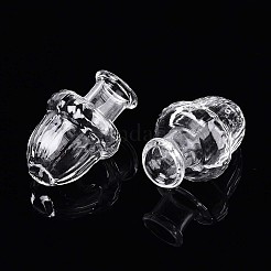 ガラスボトル  ビーズの容器  ドングリ  透明  2.7~2.8x1.7~1.85cm  穴：6mm&nbsp;AJEW-N002-05