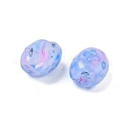 ピカソ ベーキングペイント ガラスシードビーズ  コー​​ヒー豆  コーンフラワーブルー  11x8.5x6mm  穴：1mm&nbsp;LS-GLAA-V001-08C