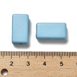 不透明なアクリルビーズ  長方形  空色  18.5x10x6mm  穴：2mm  約450個/500g&nbsp;OACR-A030-03D