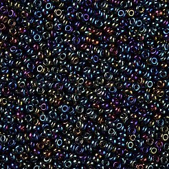 12/0 FGBグレードAラウンドガラスシードビーズ  透明色の虹  カラフル  12/0  2x1.5mm  穴：0.9mm  約30000個/袋&nbsp;SEED-Q010-F557
