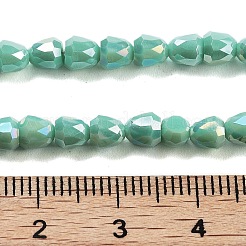 電気メッキガラスビーズセット  多面カット  鐘  アクアマリン  4x3.5~4mm  穴：1mm  約98個/連  13.70''（34.8センチメートル）&nbsp;EGLA-D030-P4mm-B09