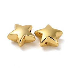 CCBプラスチックビーズ  スター  ゴールドカラー  23.5x23.5x12mm  穴：2mm&nbsp;CCB-B003-28G