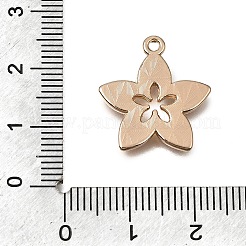 エナメルペンダントと合金  花のチャーム  ラックめっき  ゴールドカラー  レッド  19.5x18x1.5mm  穴：1.6mm&nbsp;AL-CBA2F44-01G-02