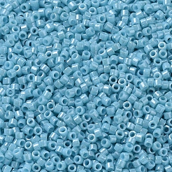 MIYUKIデリカビーズ  シリンダー  日本製シードビーズ  11/0  （db0217)不透明なターコイズグリーンの光沢  1.3x1.6mm  穴：0.8mm  約2000個/10g&nbsp;X-SEED-J020-DB0217