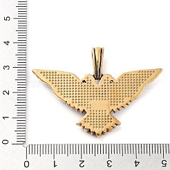 イオンプレーティング（IP）304ステンレスペンダント  鳥のチャーム  アンティーク黄金  49x35x4mm  穴：4.8x7mm&nbsp;STAS-R225-31AG