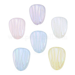 レインボー虹色メッキアクリルビーズ  キラキラビーズ  ティアドロップ  ミックスカラー  24.5x18x9mm  穴：2mm&nbsp;OACR-N010-079