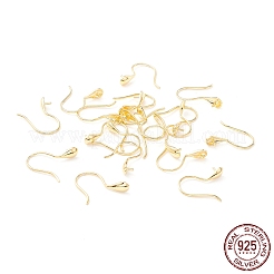 925スターリングシルバーピアスフック  片穴ビーズ  ティアドロップ  18KGP本金メッキ  16~16.5x3.5mm  21ゲージ  ピン：0.7mmおよび0.6mm（片穴ビード用）&nbsp;STER-P047-01B-G